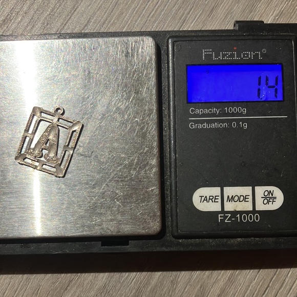 925 Sterling Silver Letter “A” Pendant - Picture 13 of 13